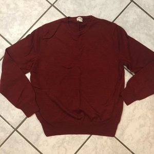 Red Club Monaco Wool Crew Neck Sweater